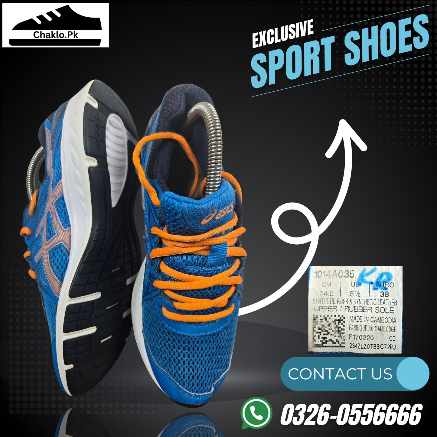 Jolt 2 GS Men Blue Orange Cone Shoes ASICS