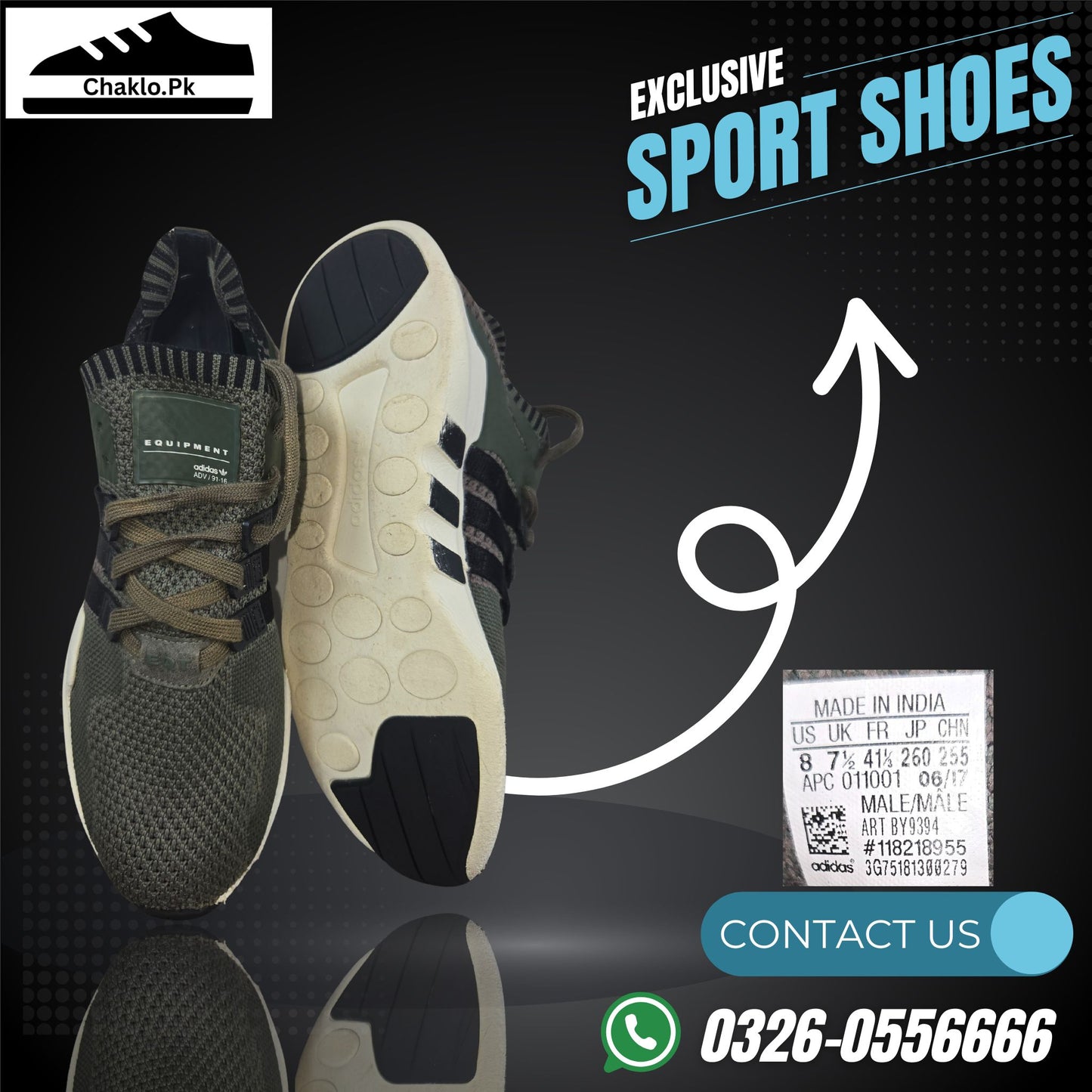 Adidas Original EQT Support ADV 91-16 PK Core Green Black BY9394