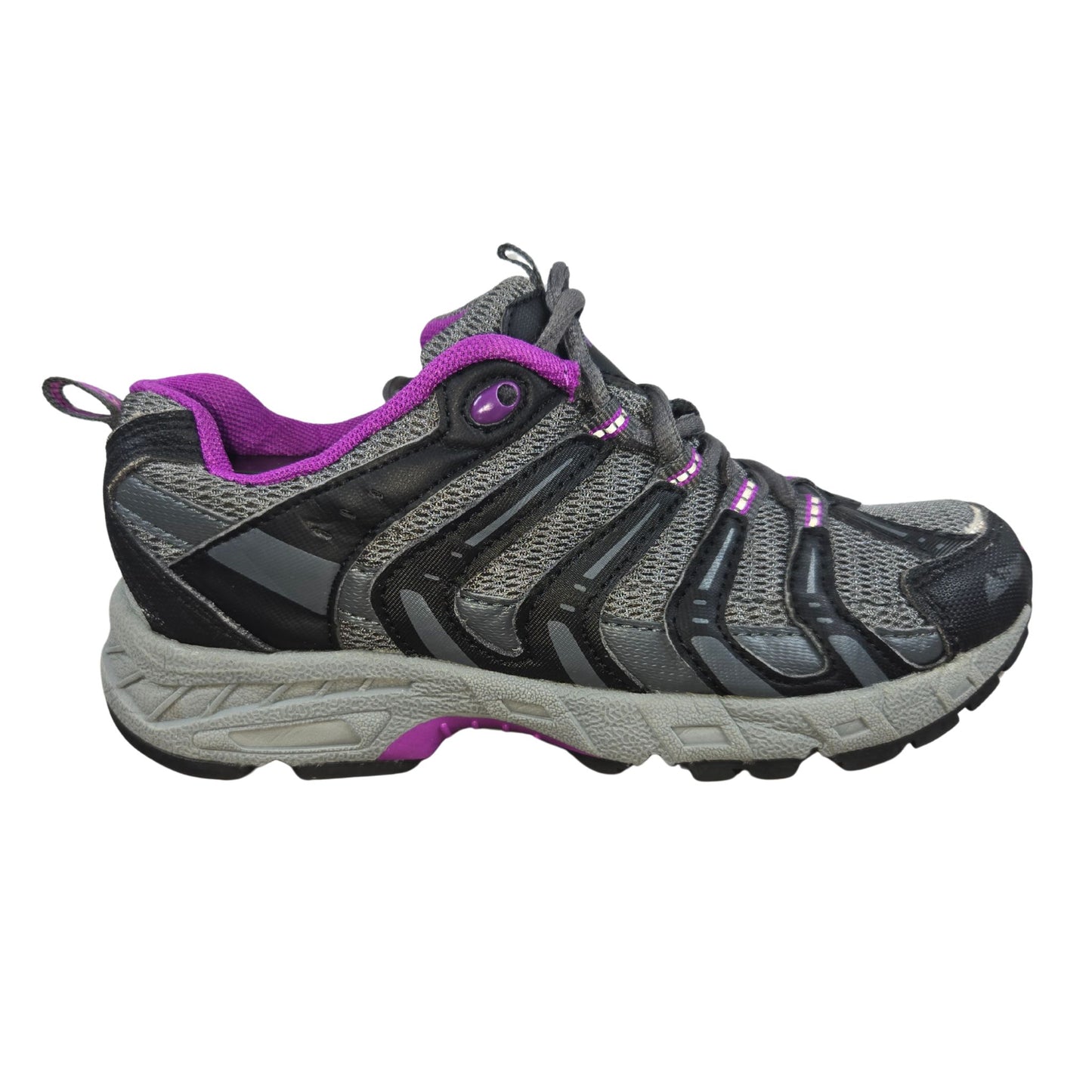 Denali Shoes, Purple Black Gray, Hiking Style, Walking Athletic