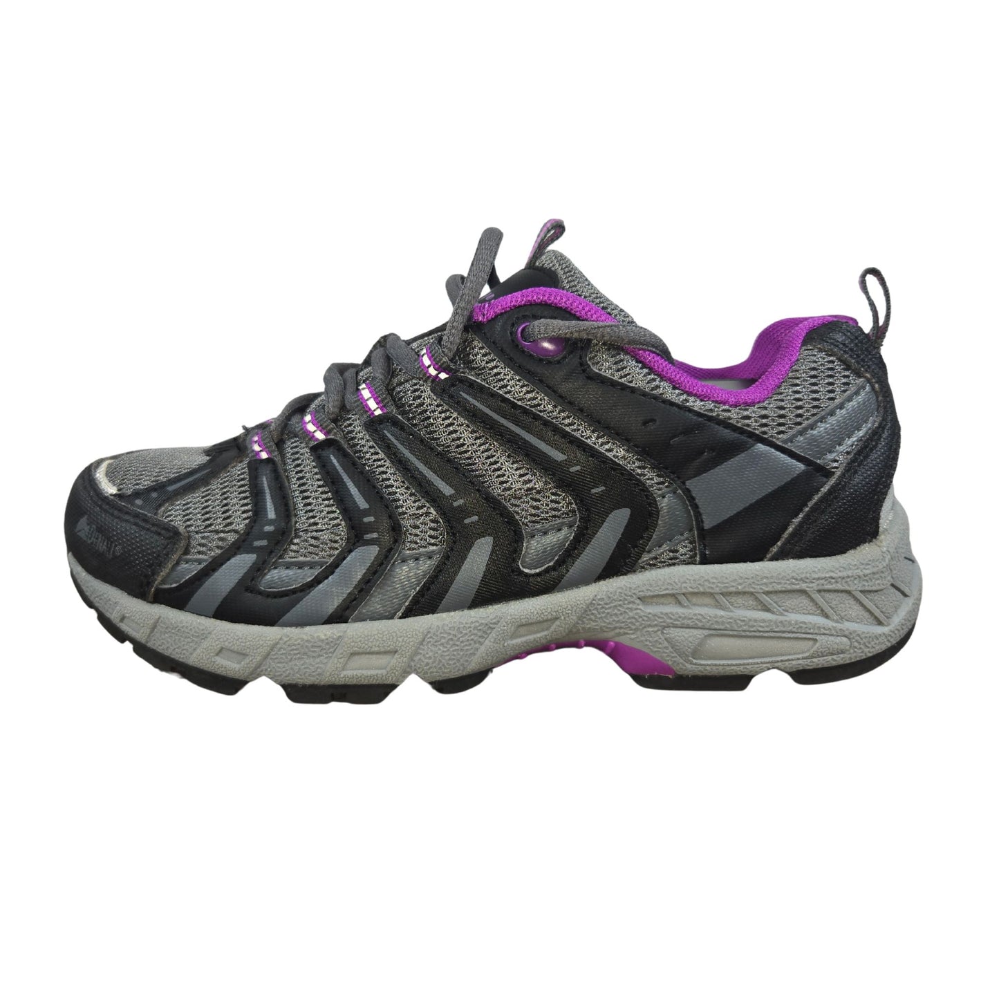 Denali Shoes, Purple Black Gray, Hiking Style, Walking Athletic