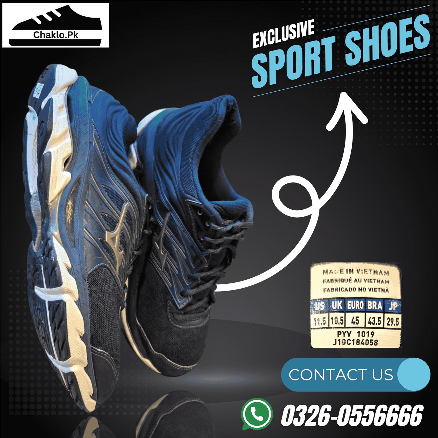 Mizuno Wave UAIC X – Preloved, 100% Original