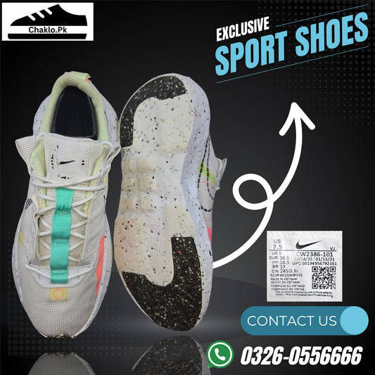 Nike Women's Crater Impact Running Trainers CW2386 Sneakers Shoes (PK 5, UK 5, US 7.5 EU 38.5, Summit White Black Green Glow 101)