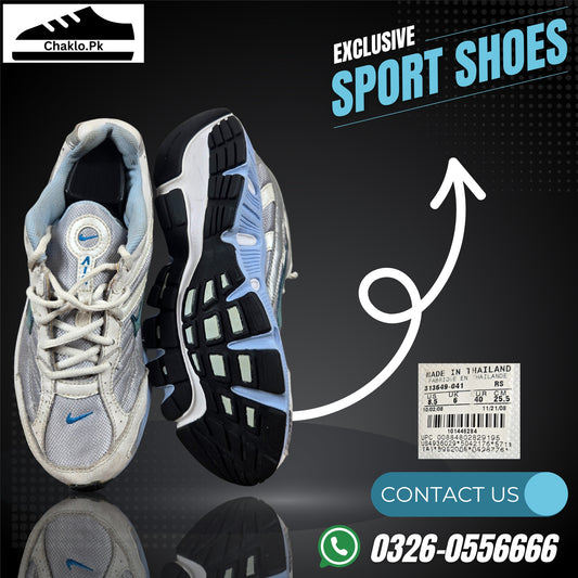 Nike Air Dual D Phylon 313649-041 White Gray Blue Women's Athletic Shoes Size PK 6