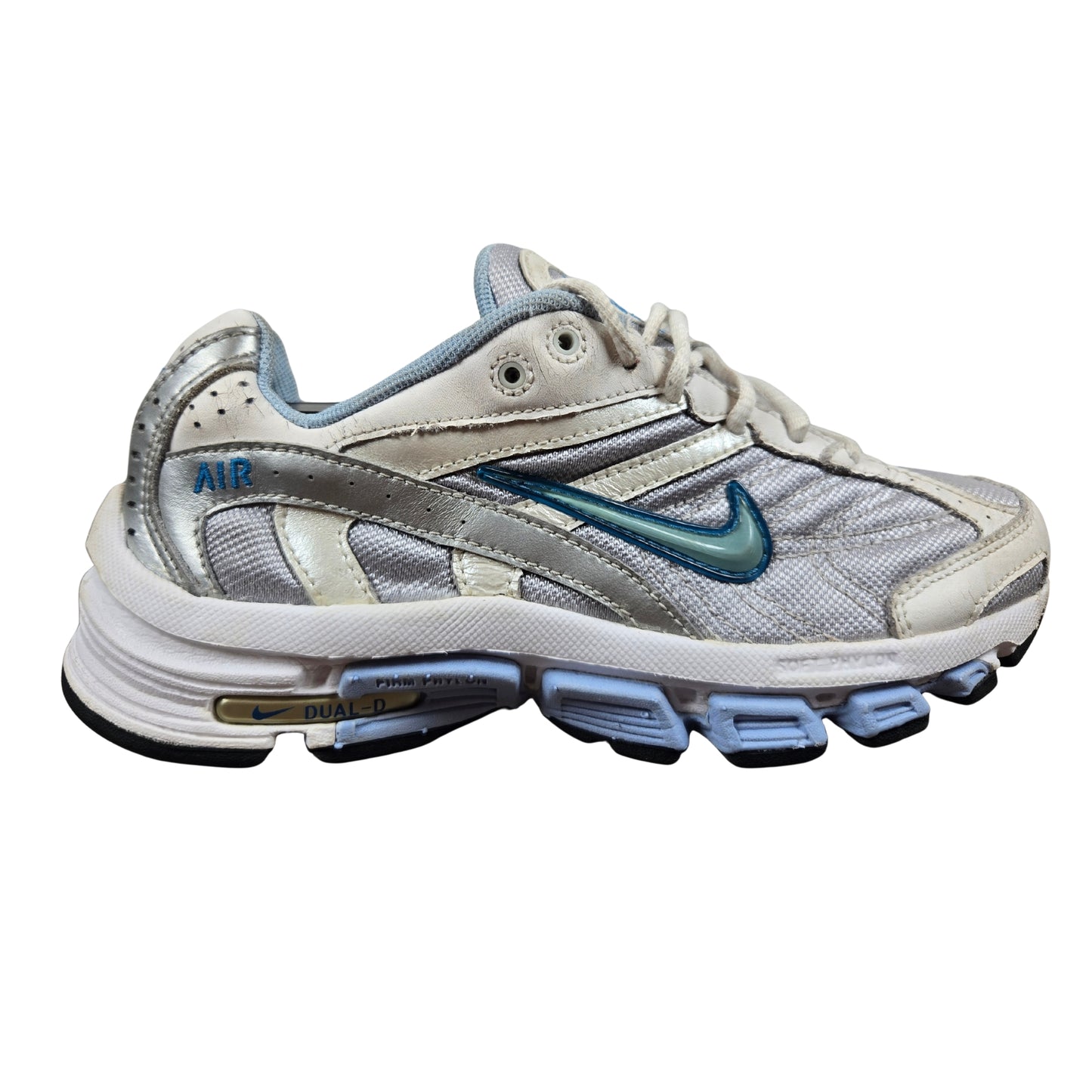 Nike Air Dual D Phylon 313649-041 White Gray Blue Women's Athletic Shoes Size PK 6