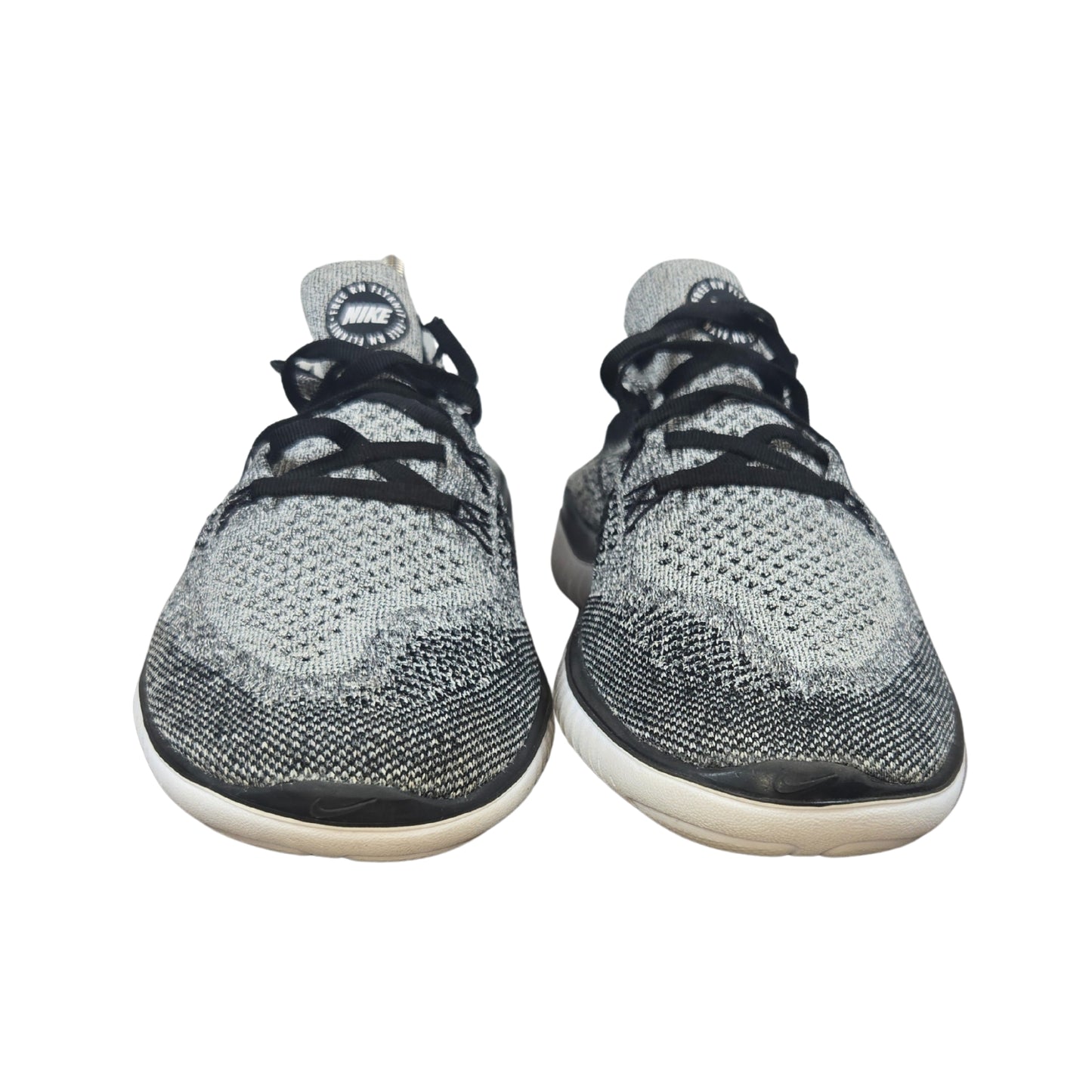 Nike Free RN Flyknit Black/Silver 942839-101 Women's Size 6.5