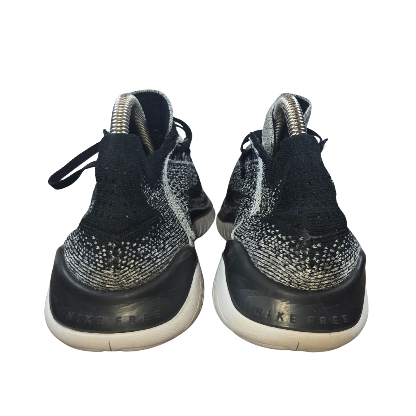 Nike Free RN Flyknit Black/Silver 942839-101 Women's Size 6.5