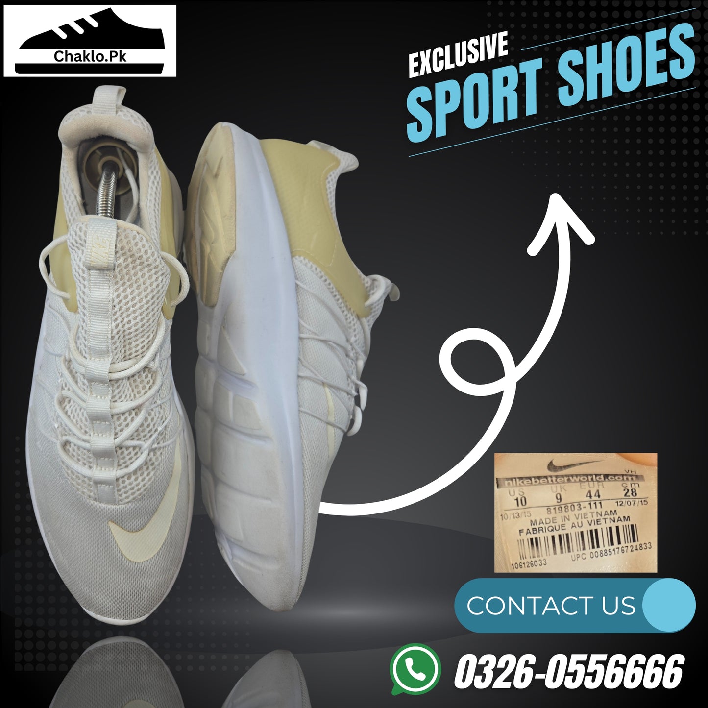 Nike Darwin White Men’s Size 9 article no 819803-111