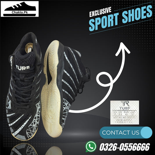 Turf TR2170 Sports Shoes (Black/White)