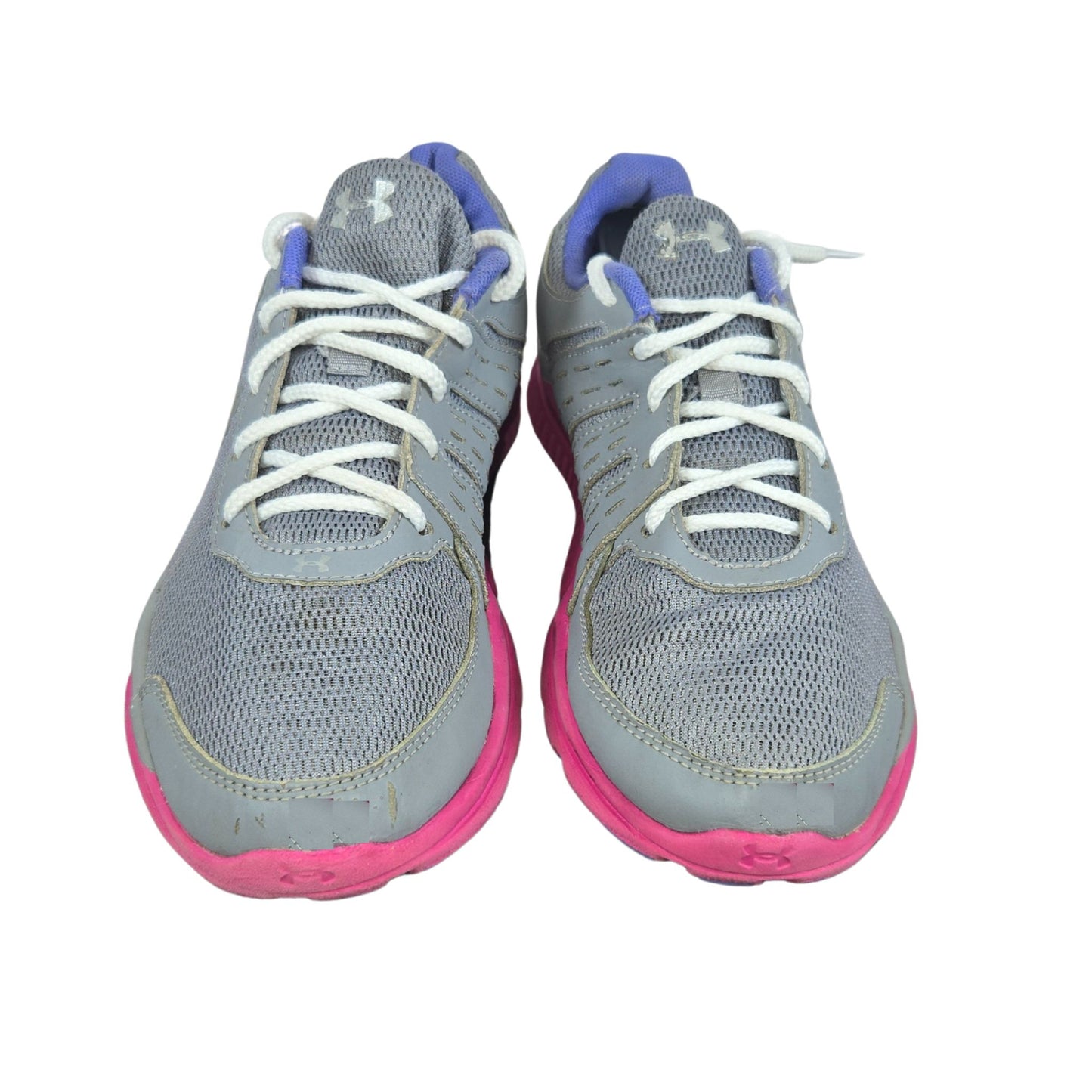Under Armour UA Girls Micro G Speed Running Shoes 1266305-036 Pink/Gray, Sz 5Y