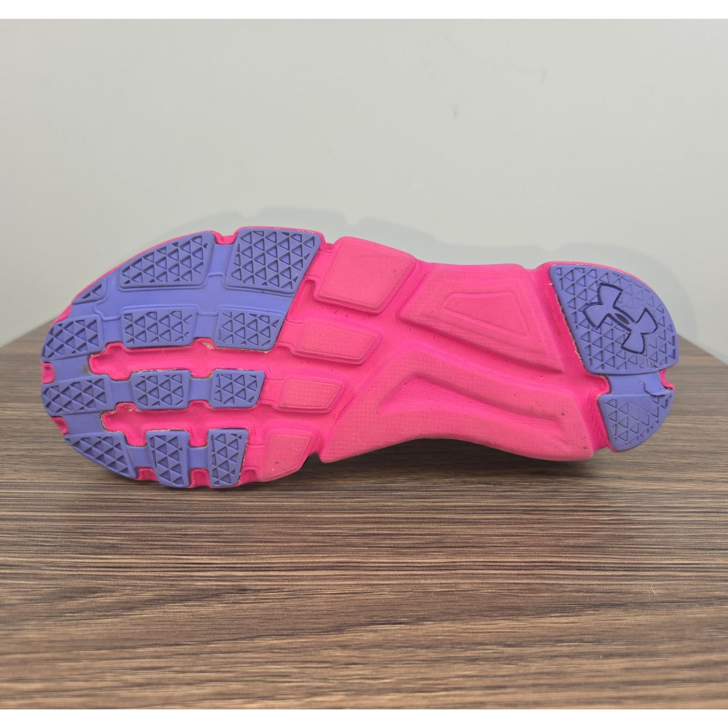 Under Armour UA Girls Micro G Speed Running Shoes 1266305-036 Pink/Gray, Sz 5Y